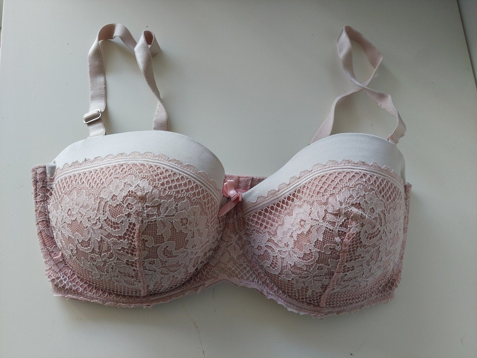 Hunkemöller BH - Roze kant - Maat 80E, Hunkemöller, Ophalen of Verzenden, Roze, BH
