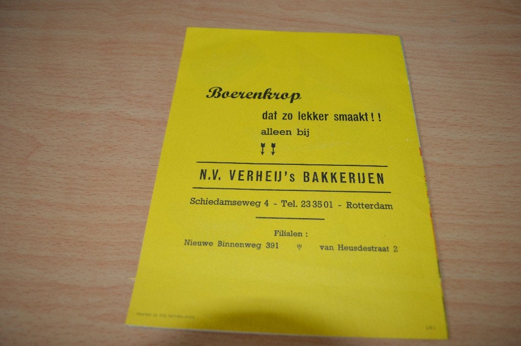 Vintage Reclamekleurboekje N.V. Verheij's Bakkerijen, Verzamelen, Ophalen of Verzenden, Nieuw, Overige typen