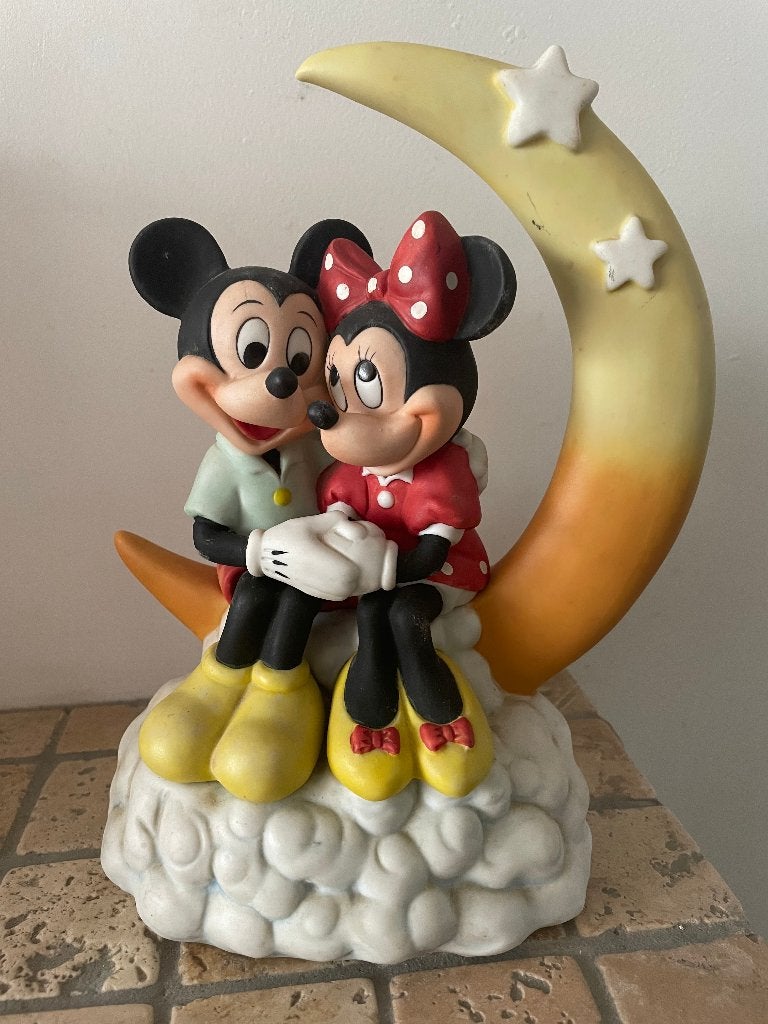 Mickey & Minnie Mouse Muziek speeldoos, Verzamelen, Ophalen of Verzenden, Mickey Mouse, Zo goed als nieuw, Beeldje of Figuurtje