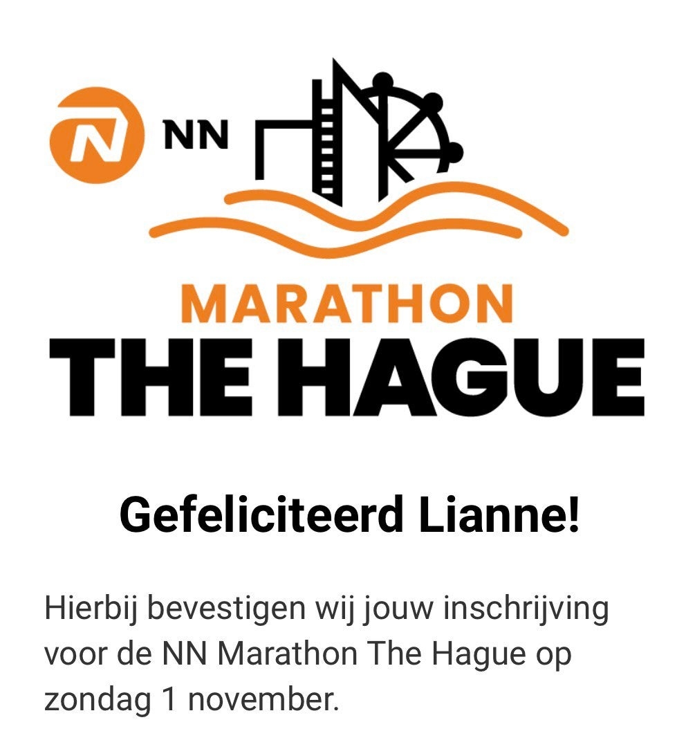 Marathon Den Haag startbewijs ticket, Eén persoon