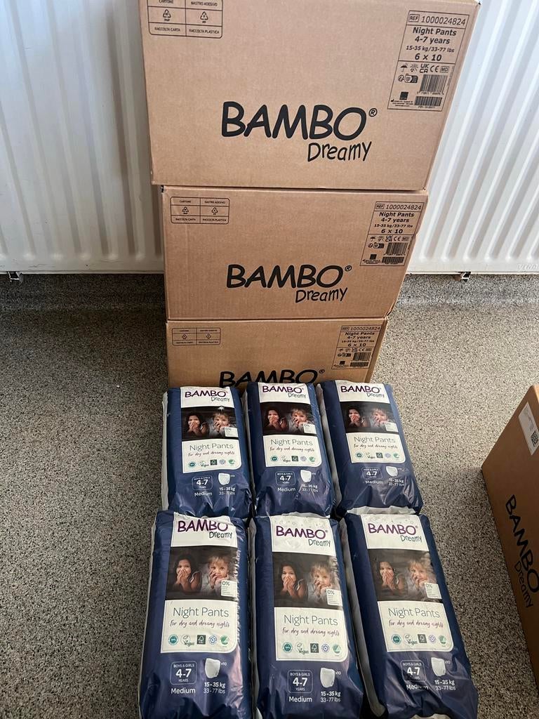 Bambo Dreamy Night Pants 4-7 jaar (6x10 stuks), Ophalen of Verzenden, Nieuw