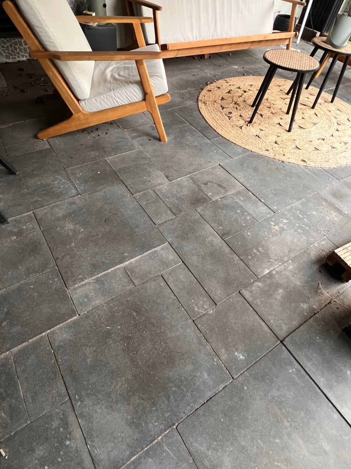 Terras tegels, wildverband, Ophalen, Zo goed als nieuw, 10 m² of meer, Beton