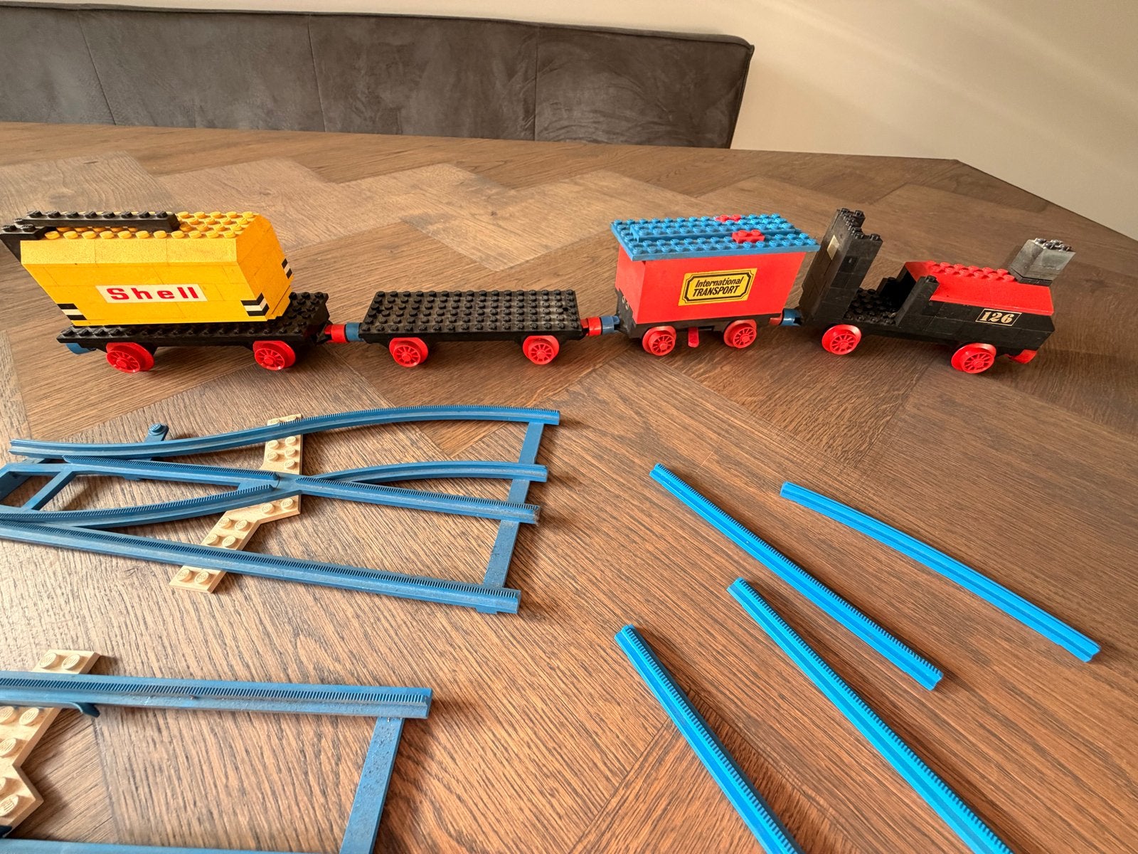 Vintage Lego Trein met Rails en Accessoires, Kinderen en Baby's, Gebruikt, Overige thema's, Lego, Ophalen of Verzenden