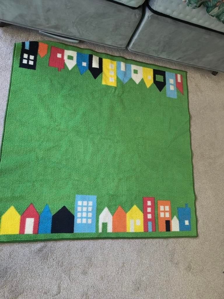 Speelkleed met huisjesmotief - Groen, Gebruikt, Ophalen of Verzenden, Kinderlijk, Speels, Vrolijk, Zwart