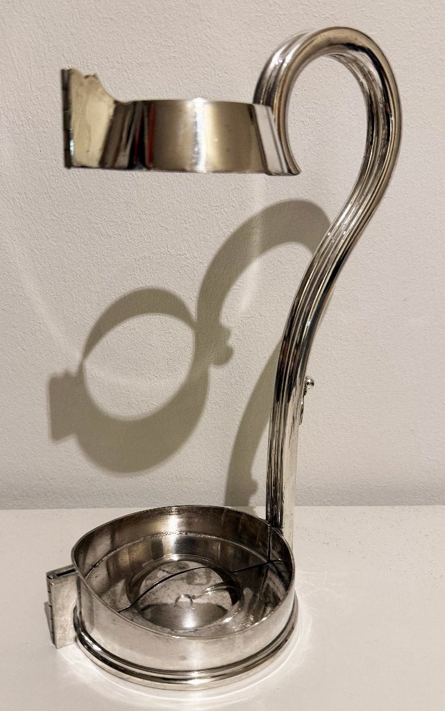 Verzilverde scharnierende wijn/champagnehouder Mappin & Webb, Ophalen of Verzenden, Zilver
