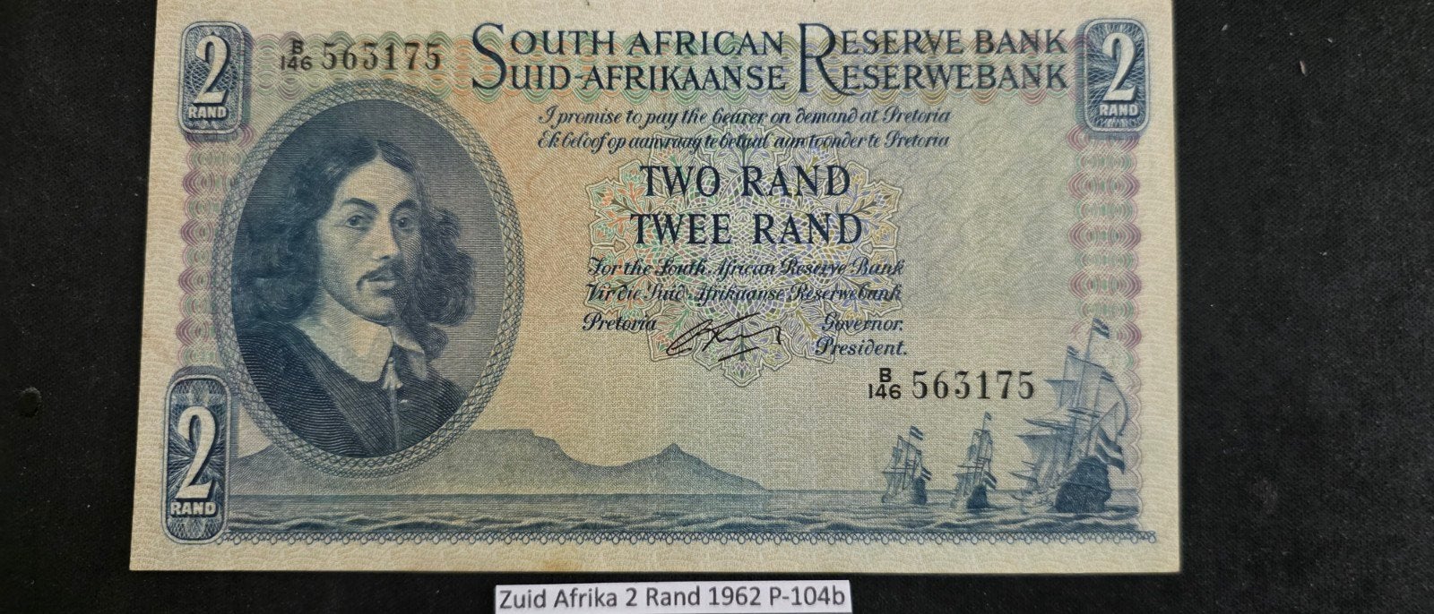 Zuid-Afrika 2 Rand 1962 P-104b Bankbiljet, Postzegels en Munten, Ophalen of Verzenden