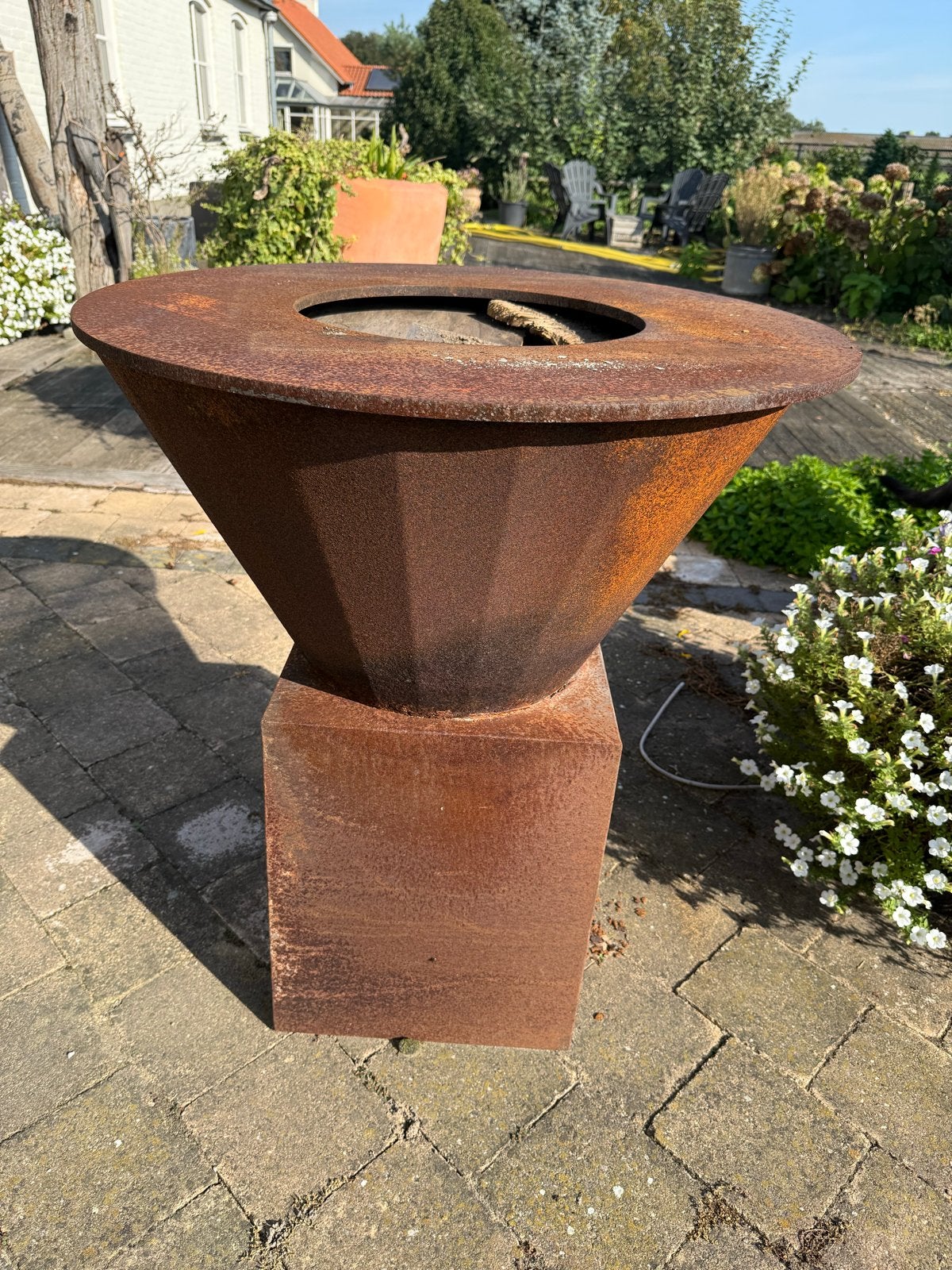 Vuurschaal / Vuurkorf van cortenstaal - Diameter 80 cm, Ophalen, Gebruikt, Vuurkorf