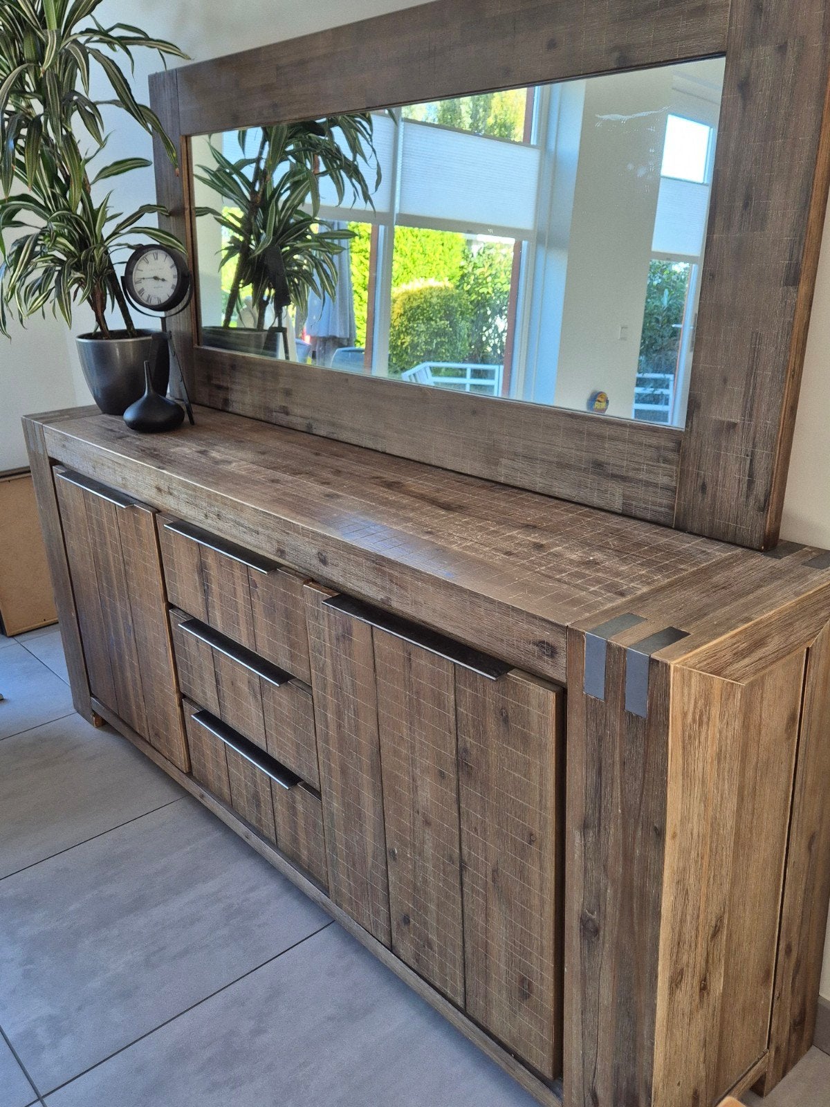 Complete Bassano meubelserie acacia hout, Ophalen, Gebruikt