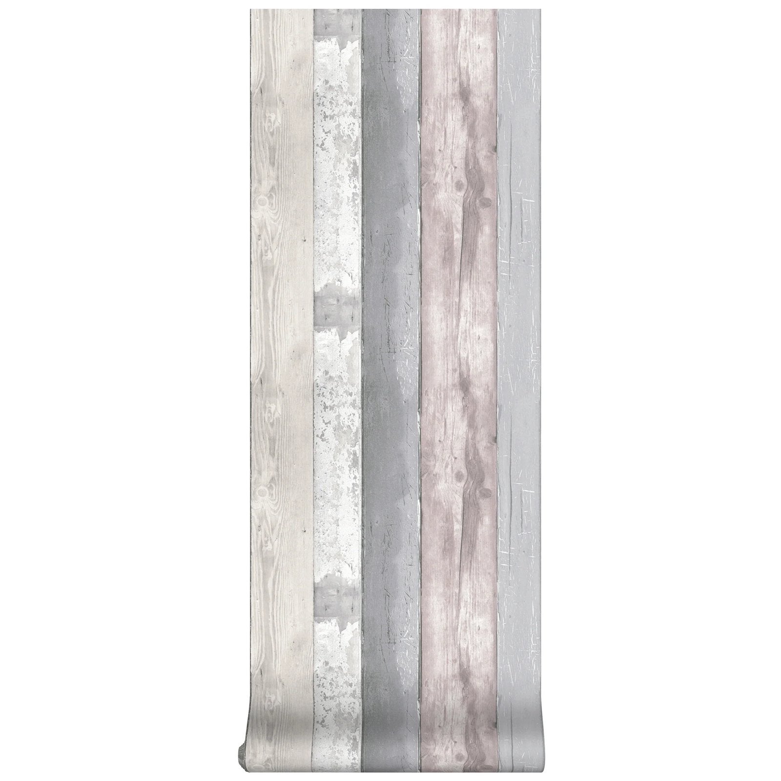 VT Wonen grijs behang Woodland oud hout, Ophalen of Verzenden, Minder dan 10 m², Grijs