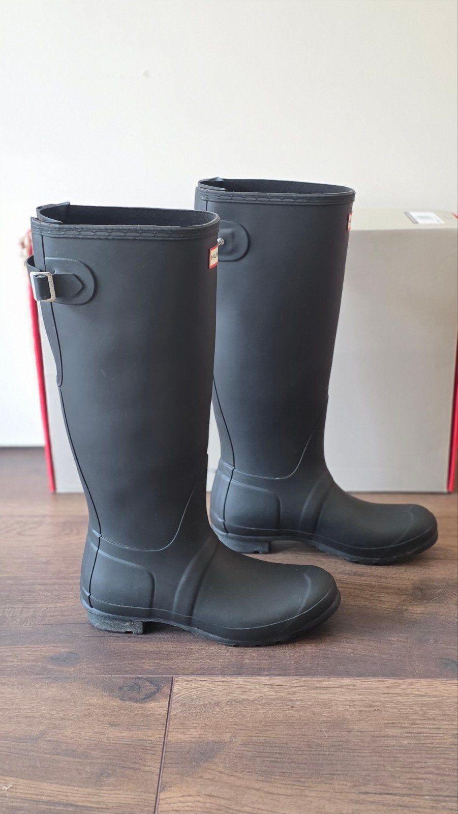 Hunter boots Laarzen hoog, zwart adjustable mt 39, Hoge laarzen, Zwart, Ophalen of Verzenden, Hunter