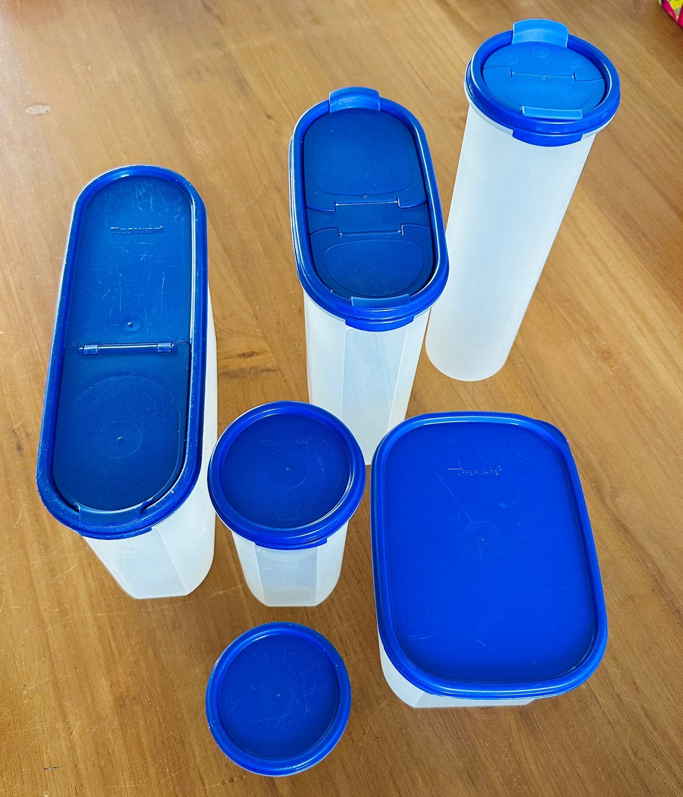 Tupperware ruimtespaarders set, Bewaardoos, Zo goed als nieuw, Stapelbaar, Verzenden