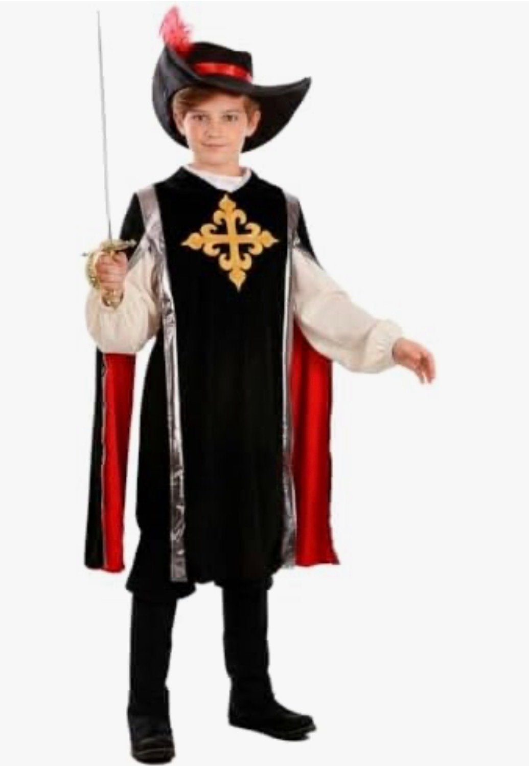 Musketierskleding voor 10-12 jaar - Zo goed als nieuw!, Ophalen of Verzenden, Zo goed als nieuw, 146 t/m 152, Jongen of Meisje