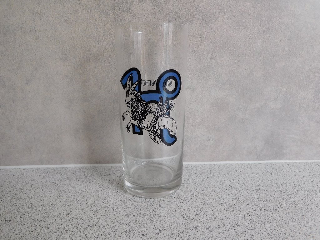 Longdrink Glas 15x7 cm. Sterrenbeeld Steenbok, Ophalen of Verzenden, Zo goed als nieuw, Overige typen