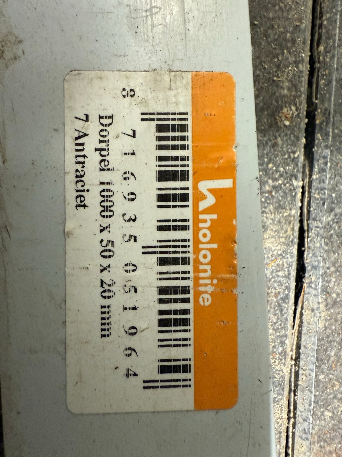 Holonite Dorpel 1000x50x20mm Antraciet, Ophalen, Gebruikt, Overige typen, Composiet
