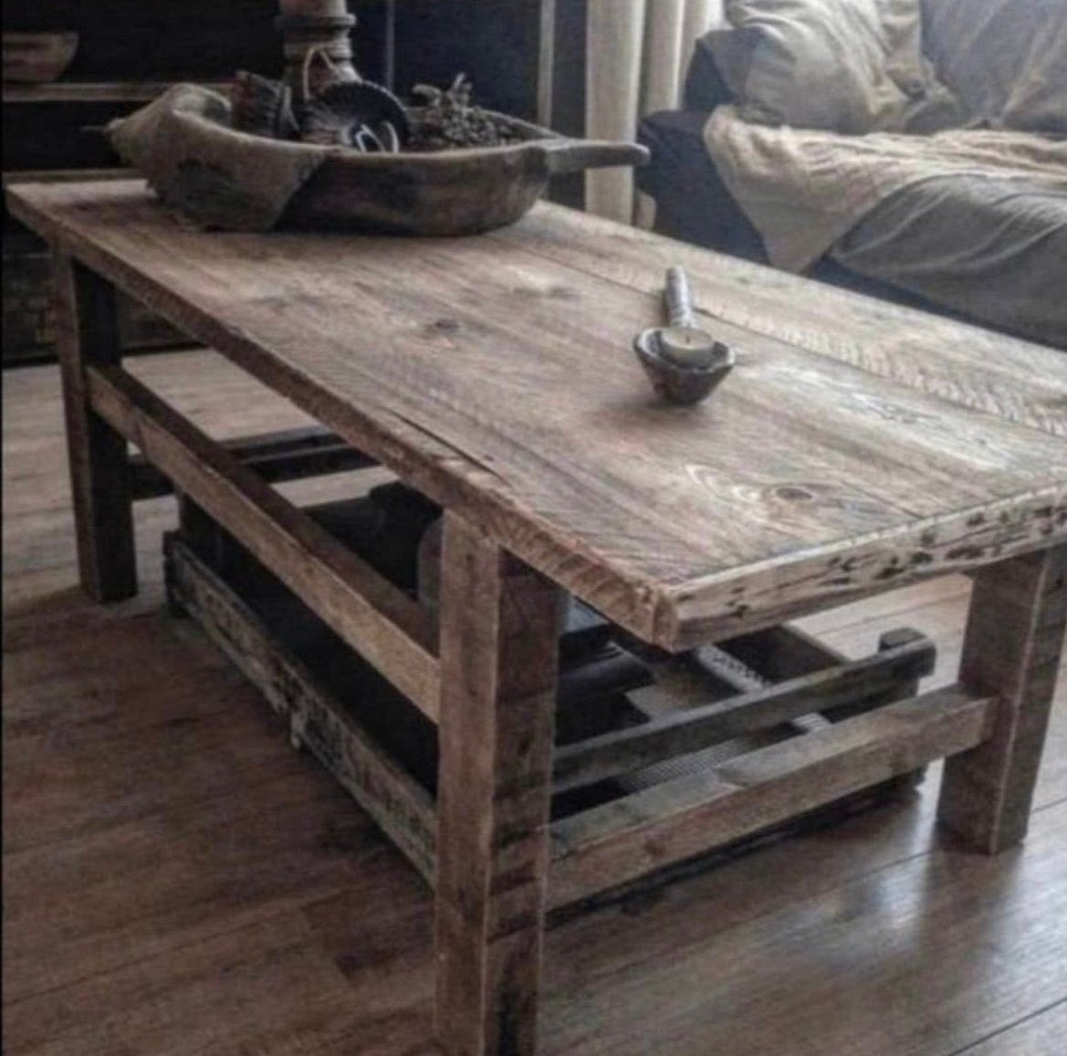 ~Stoer Sober Landelijk Houten Salontafel~, Ophalen of Verzenden, Nieuw