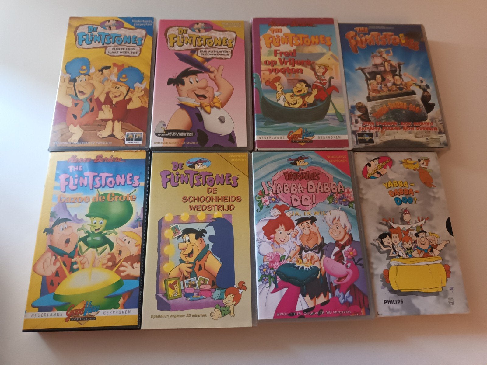 vhs video pakket The Flintstones, Alle leeftijden, Ophalen of Verzenden, Gebruikt