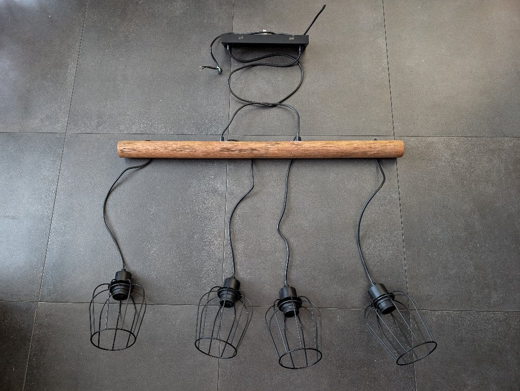 Hanglamp met 4 lichtpunten, Ophalen, Gebruikt, E27 (groot)