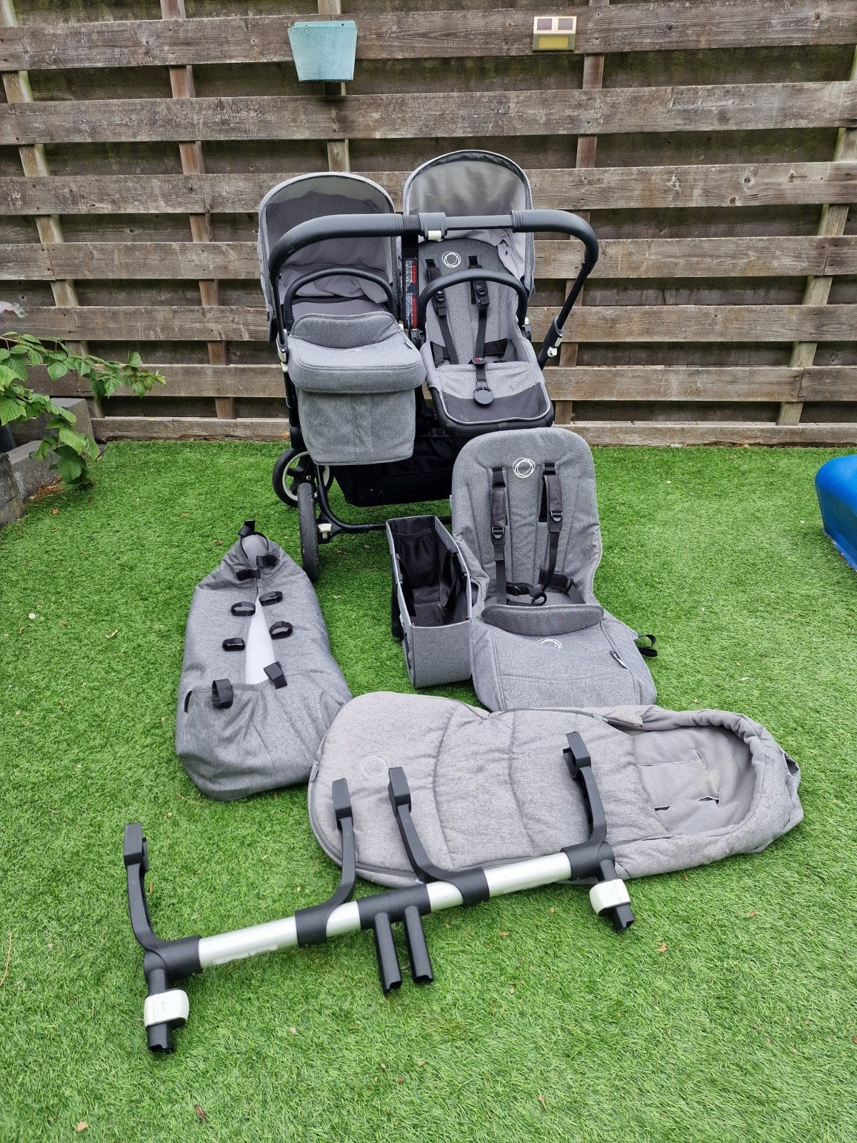 Bugaboo Donkey 2 twin, Kinderen en Baby's, Kinderwagens en Combinaties, Gebruikt, Verstelbare duwstang, Bugaboo, Ophalen