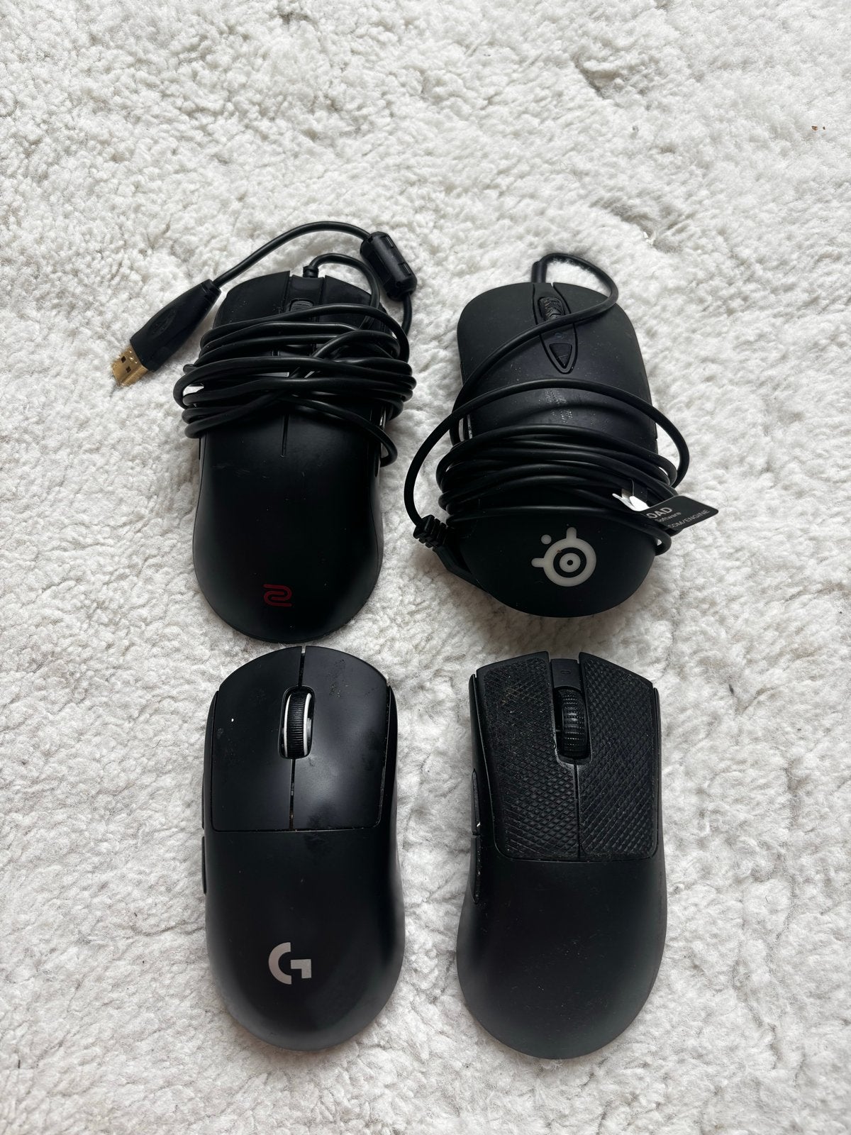 Gaming muizen: Zowie FK1, Steelseries Sensei Ten, Logitech G, Ophalen of Verzenden, Zo goed als nieuw