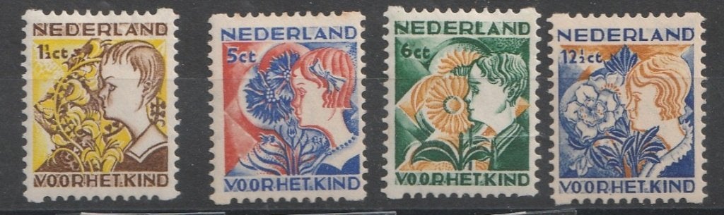 R94-R97 1932 Tweez, roltanding King MH, Postzegels en Munten, Postzegels | Nederland, Ophalen of Verzenden, T/m 1940, Postfris