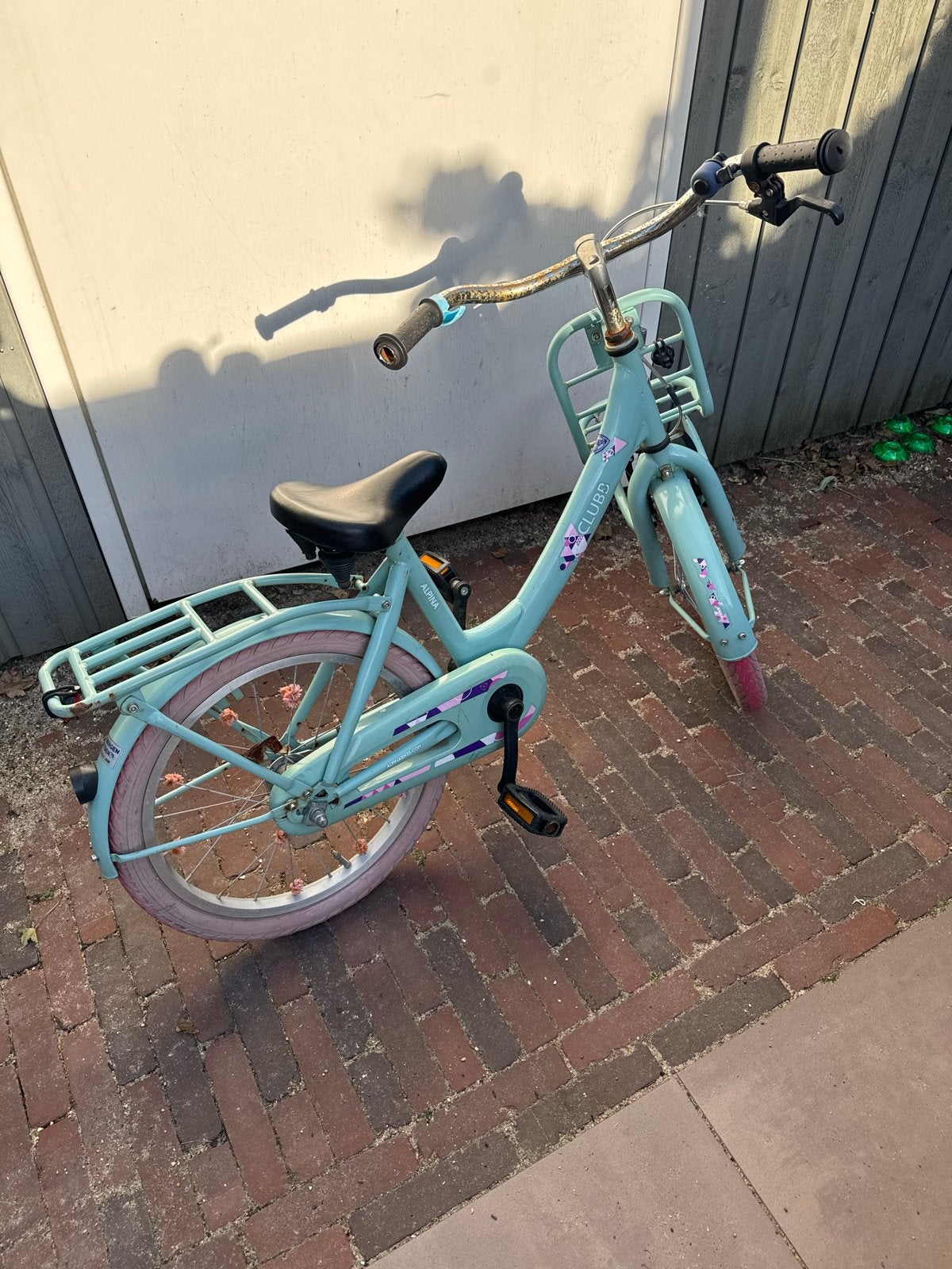 Alpina Clubb 18 inch meisjesfiets - Gebruikt, fietst prima, Fietsen en Brommers, Ophalen, Gebruikt, Terugtraprem, 18 inch