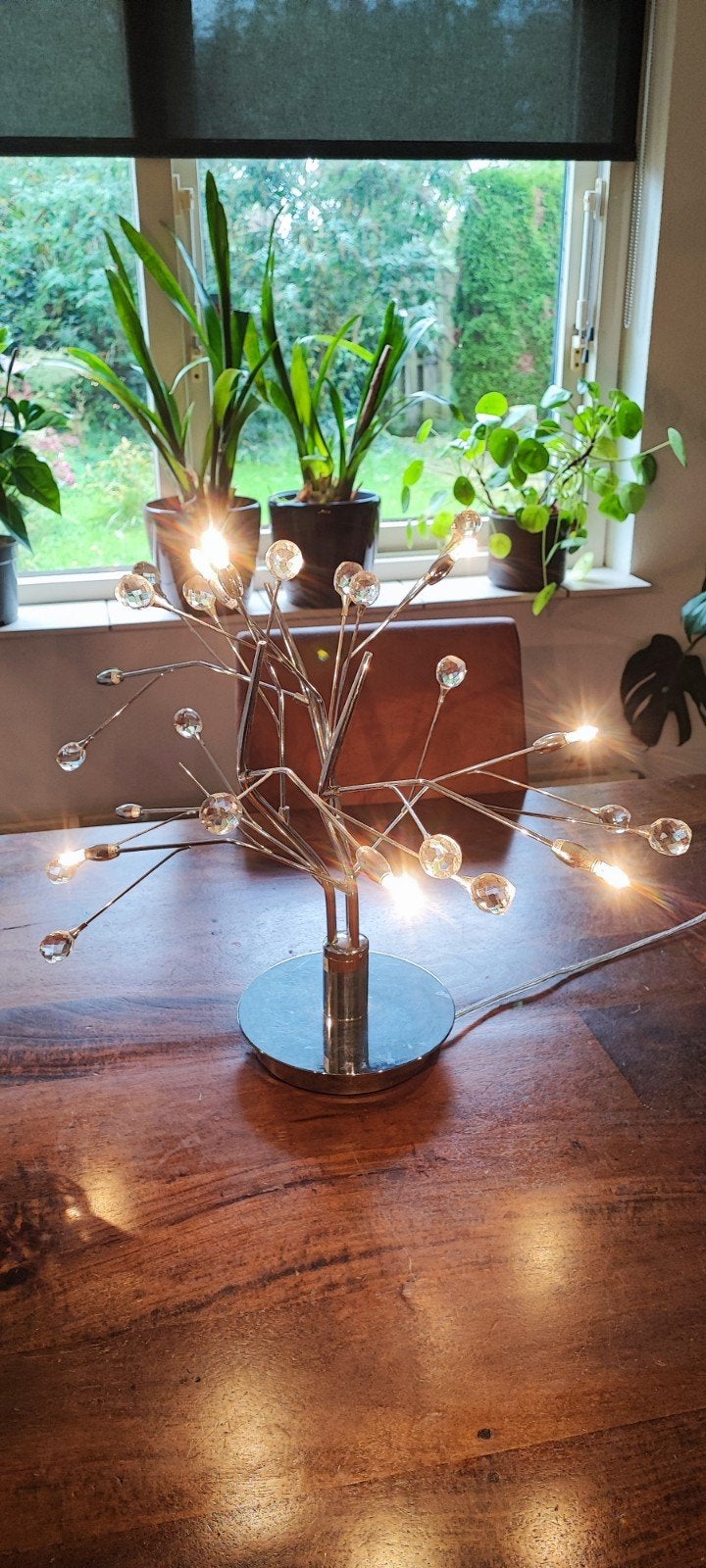 Moderne tafellamp met kristallen details, Ophalen, Overige merken, Overige fittingen, Glas