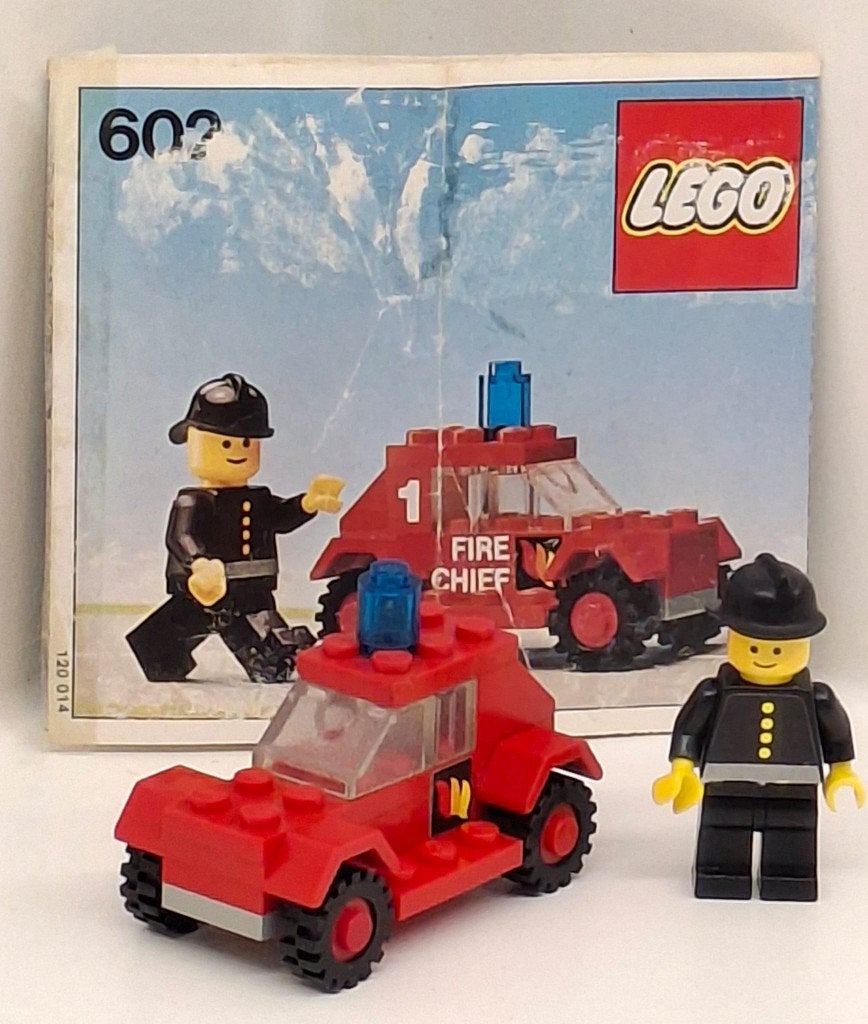 Lego 602 Brandweer truck vintage 1970, Lego, Ophalen of Verzenden, Complete set, Inclusief instructies