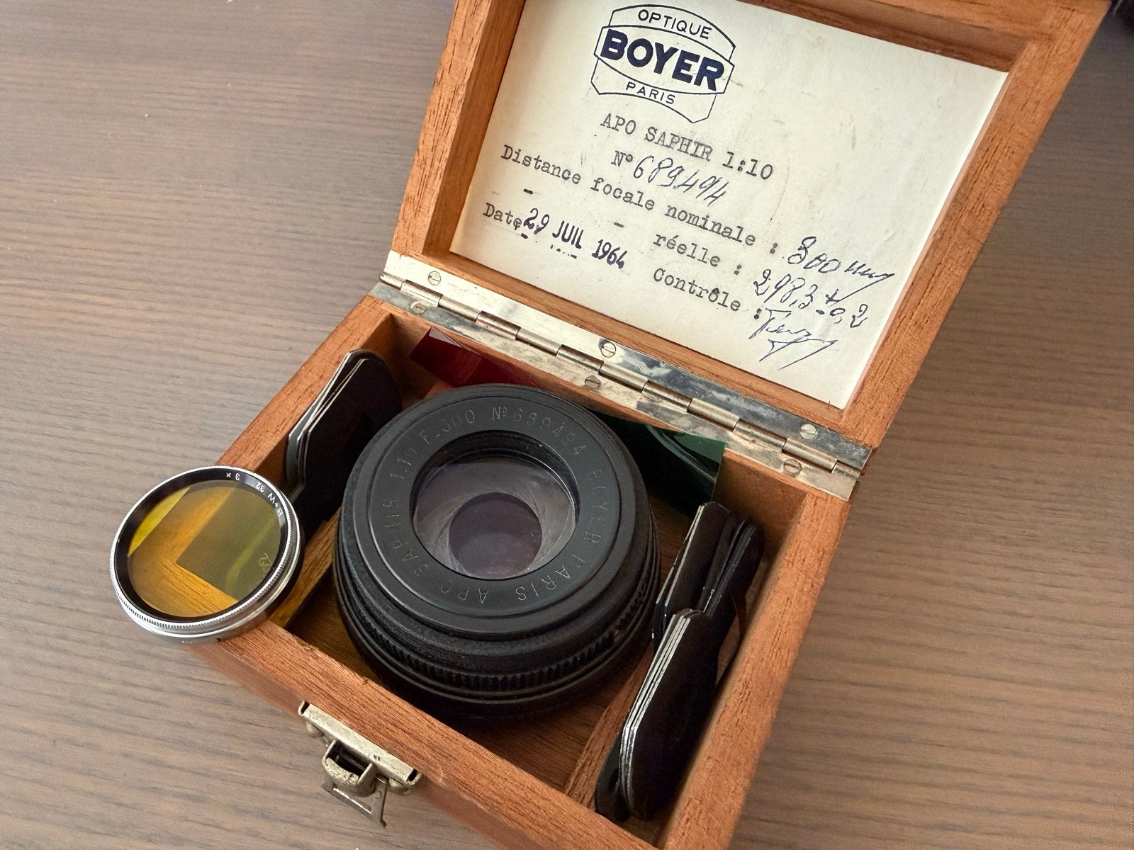 Optique Boyer APO Saphir 1:10 lens in houten kistje, Audio, Tv en Foto, Fotografie | Lenzen en Objectieven, Overige merken, Ophalen of Verzenden