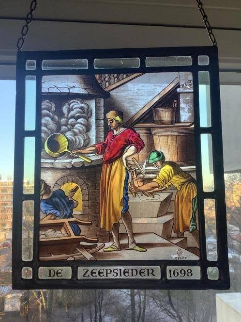"De Zeepsieder 1698" glas-in-lood raamhanger raamdecoratie, Ophalen