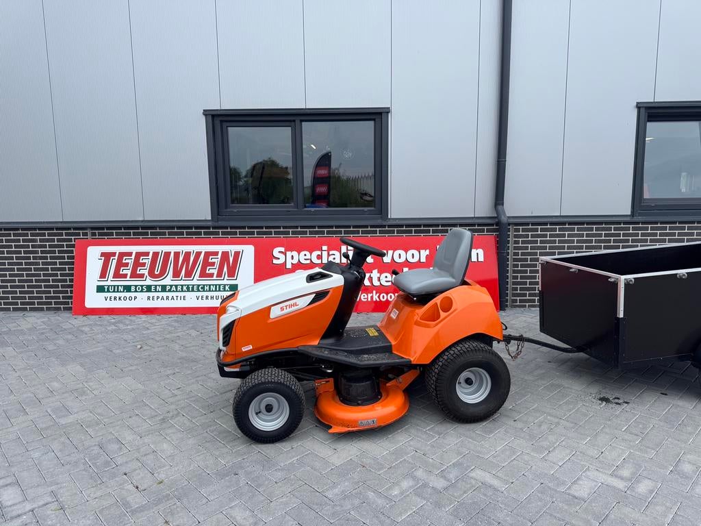 STIHL RT 4112 SZ 2 cilinder B&S motor zitmaaier., Tuin en Terras, Zitmaaiers, Gebruikt, Elektrische starter, Teeuwen Tuinmachines