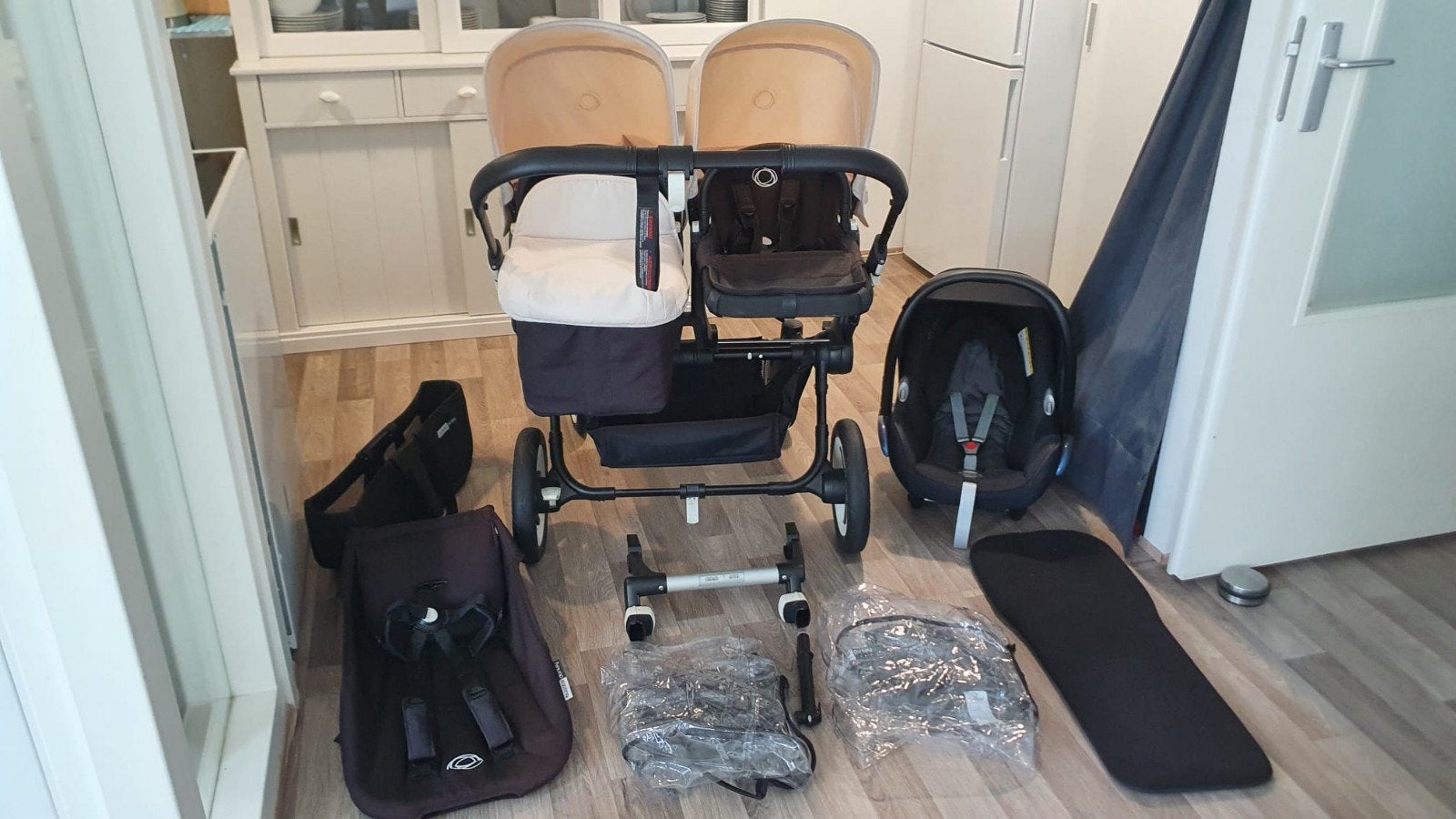 Bugaboo donkey plus maxi cosi en voetenzak, Ophalen of Verzenden, Zo goed als nieuw, Bugaboo
