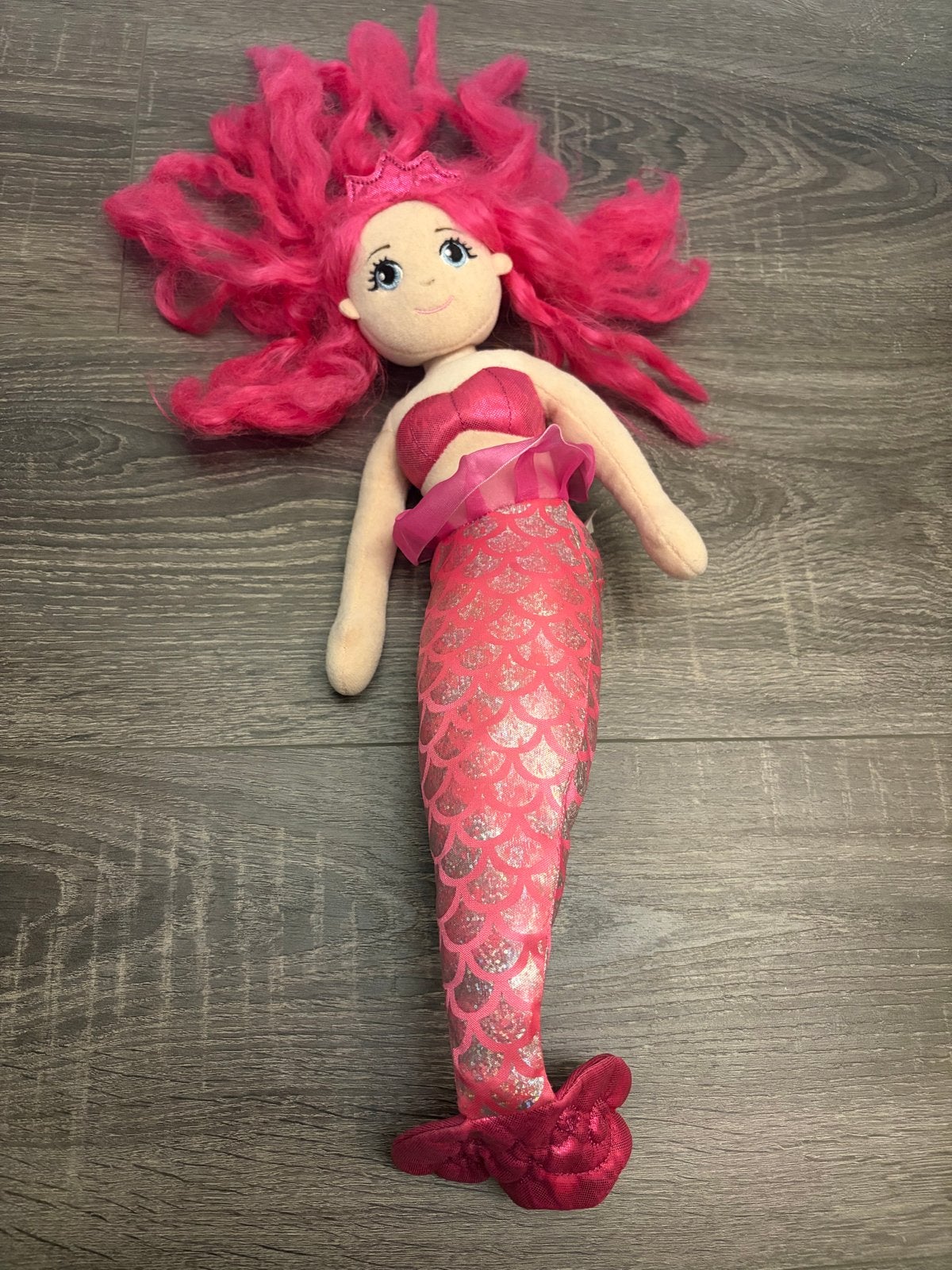 Roze zeemeermin knuffelpop - Aurora, Ophalen of Verzenden, Gebruikt, Overige typen