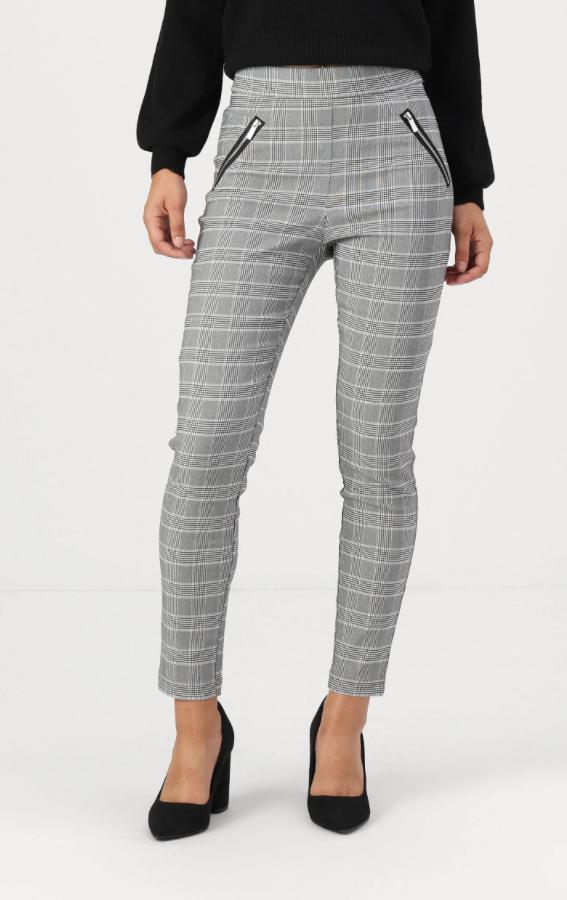 ONLY Petite geruite broek/legging - Maat M lengtemaat 28, Zo goed als nieuw, Ophalen, Maat 38/40 (M), Grijs