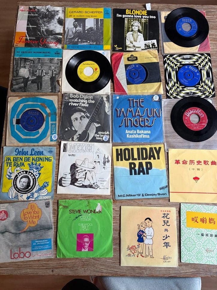 33 singles: Veel Nederlandstalig en Pop, Gebruikt, 7 inch, Ophalen of Verzenden, Levenslied of Smartlap