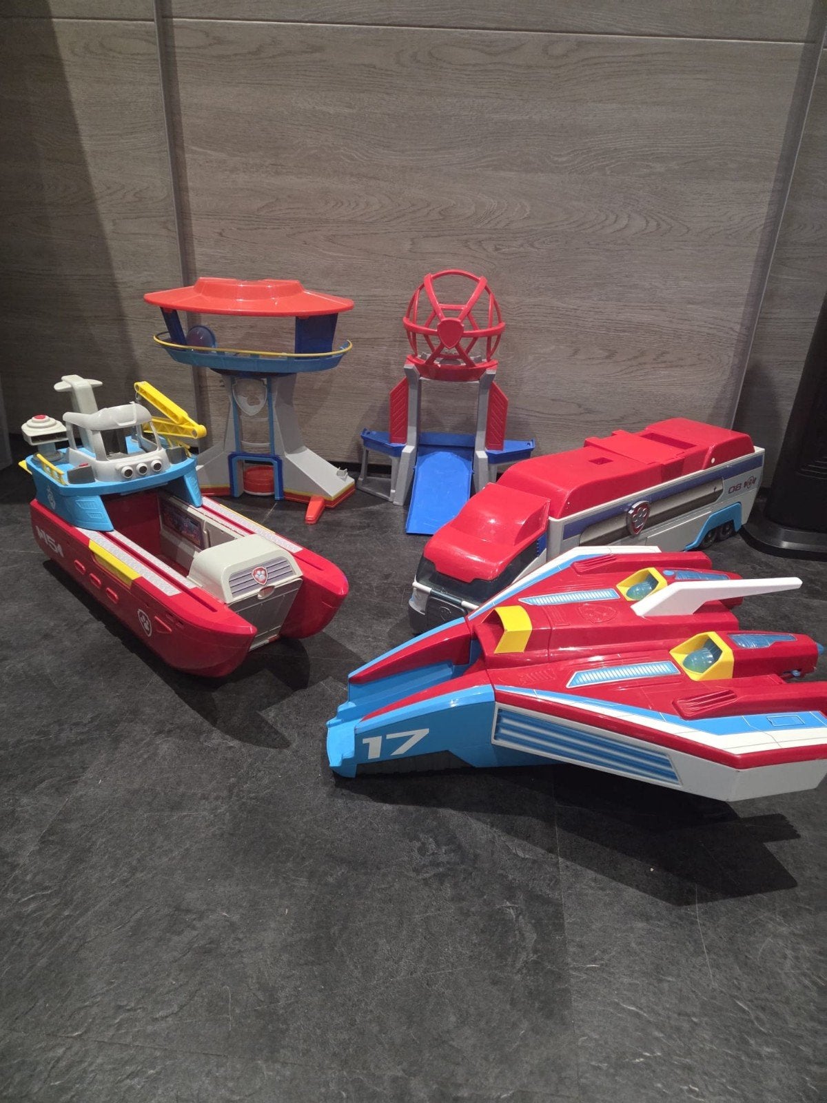 Paw Patrol Speelset: Uitkijktoren, Schip en Vliegtuig, Ophalen of Verzenden, Gebruikt, Jongen of Meisje