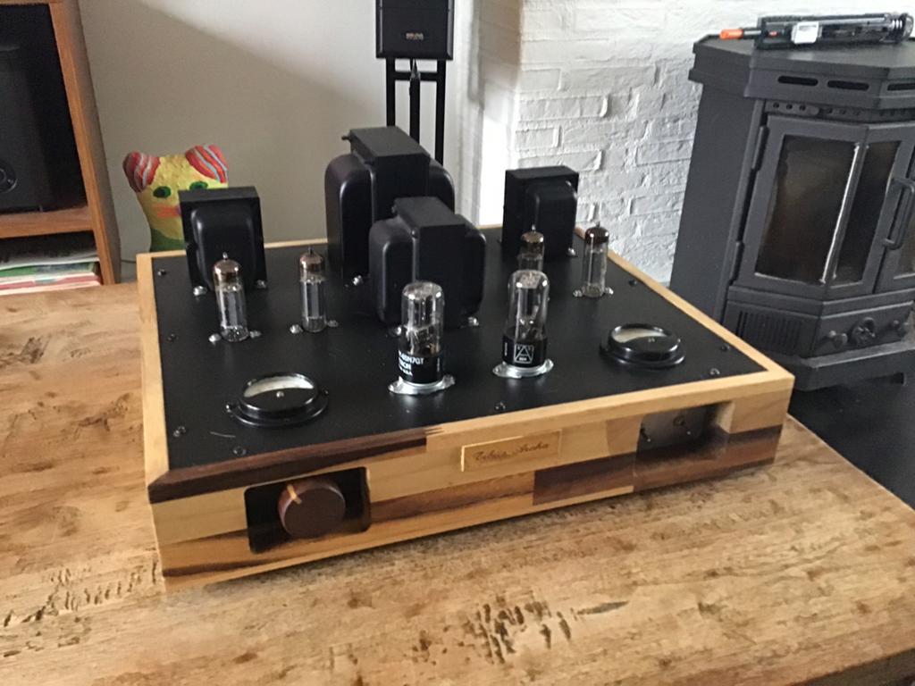 Zelfbouw buizenversterker met Philips trafo's, Overige merken, Gebruikt, Ophalen of Verzenden, Minder dan 60 watt