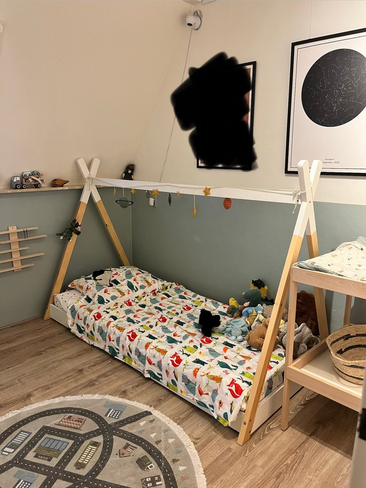 Kinderbed 90x200, Ophalen, 85 tot 100 cm, Zo goed als nieuw, Lattenbodem