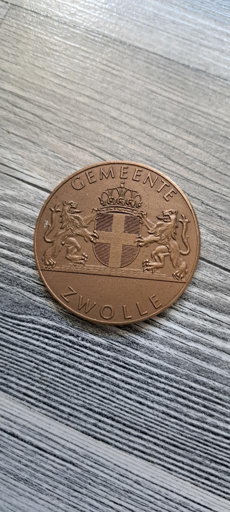Bronzen munt Zwolle 1976, Ophalen of Verzenden, Vóór koninkrijk, Overige waardes, Losse munt