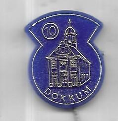10. DOKKUM FRIESLAND ELFSTEDENTOCHT PLAATSEN SERIE, Ophalen of Verzenden, Gebruikt, Stad of Land, Speldje of Pin