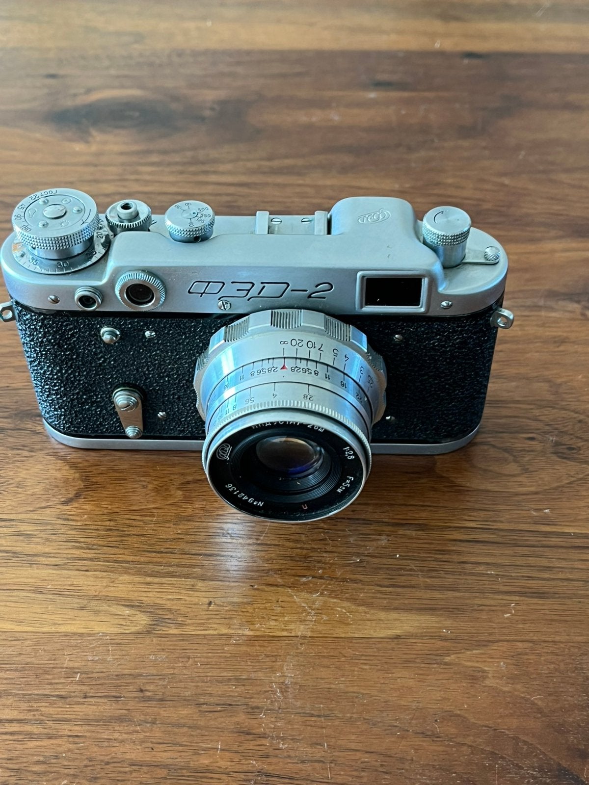 FED 2 Meetzoek camera werkt. Getest met film, Ophalen of Verzenden, Gebruikt, Compact, Overige Merken
