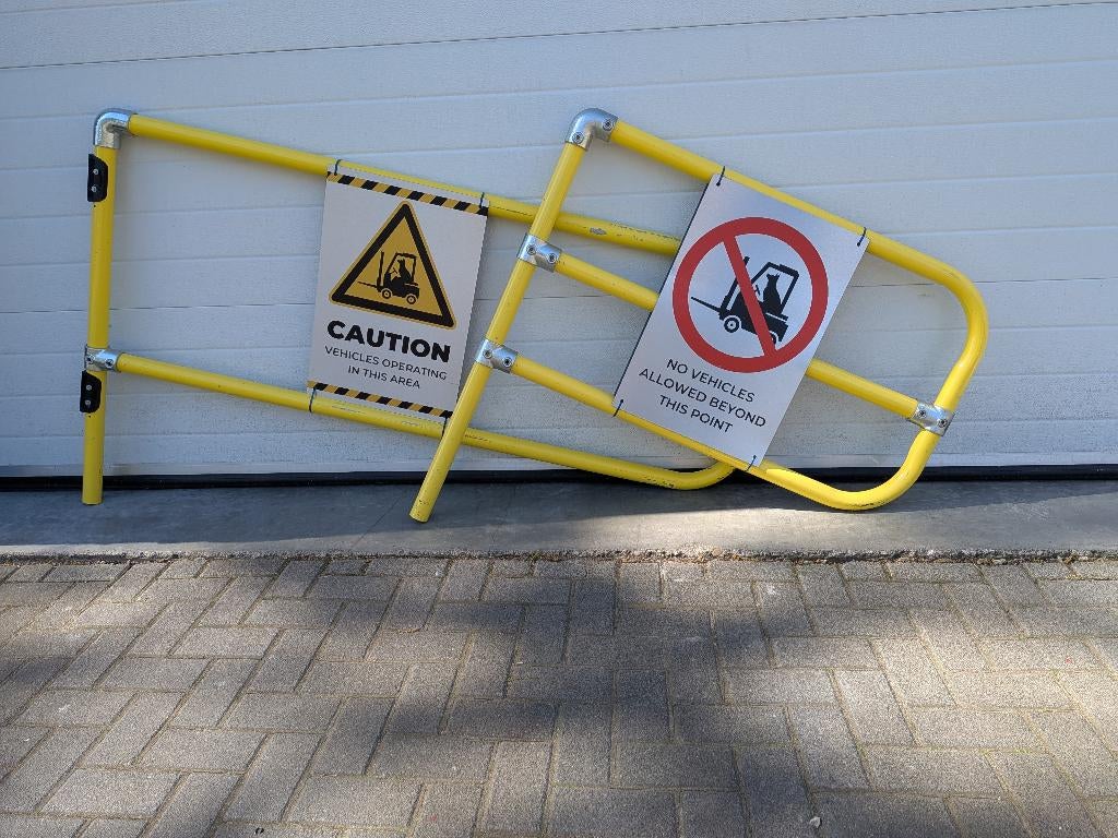 Aanrijbeveiliging veiligheidspoort waarschuwing heftruck, Doe-het-zelf en Verbouw, Metalen, Ophalen, Zo goed als nieuw, IJzer