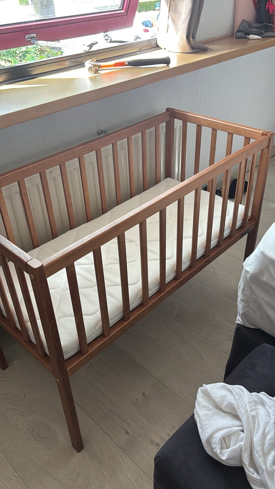 Woodies wiegje met matras, Ophalen, Gebruikt, 70 tot 85 cm, 140 tot 160 cm
