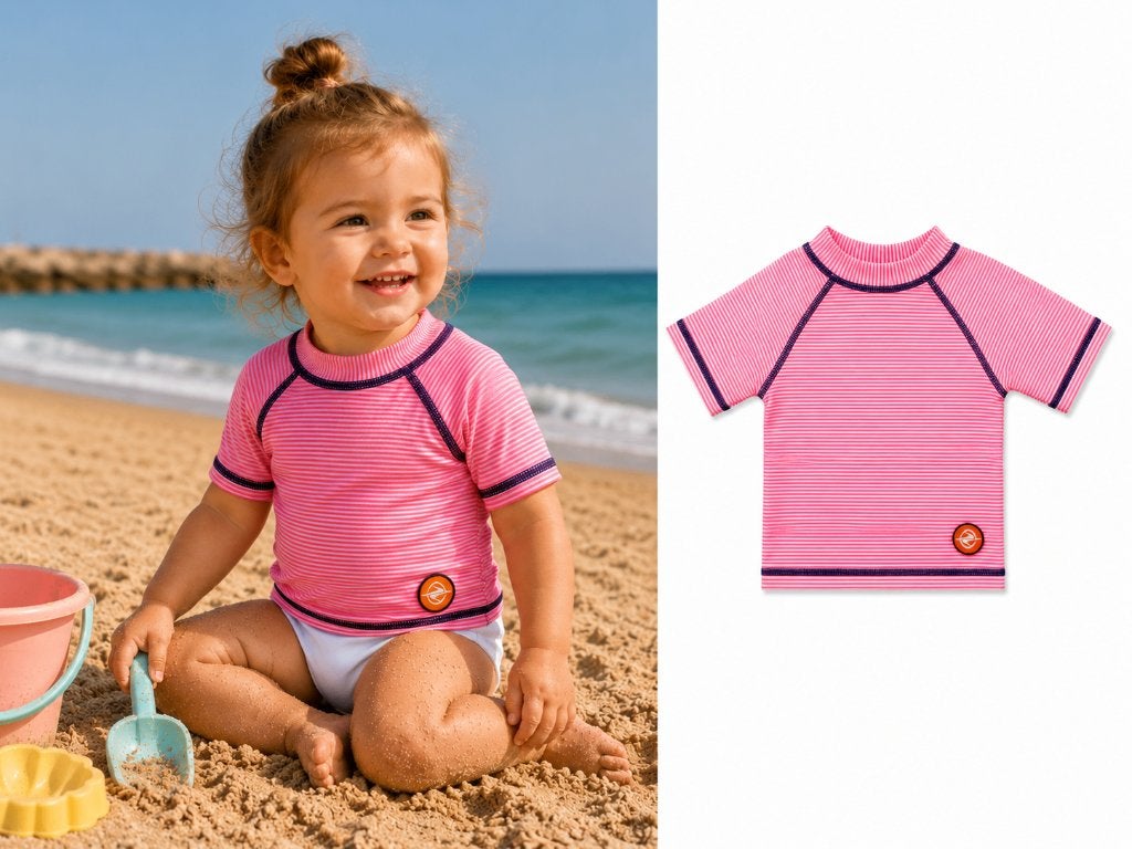 Zwemshirt UV shirt Zee & Zo Sunflower Coral Stripe 92 NIEUW, Kinderen en Baby's, Kinderkleding | Kinder-zwemkleding, SO, Meisje