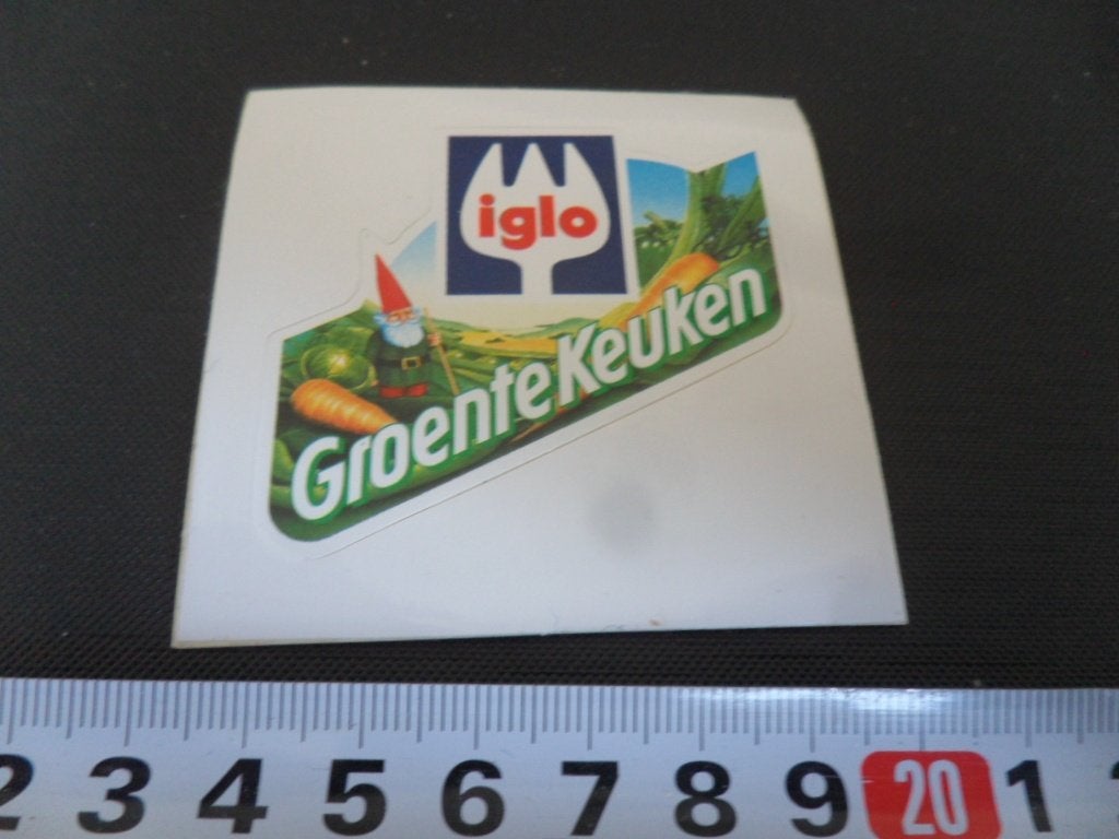 sticker IGLO groente keuken logo kabouter *, Verzamelen, Ophalen of Verzenden, Zo goed als nieuw