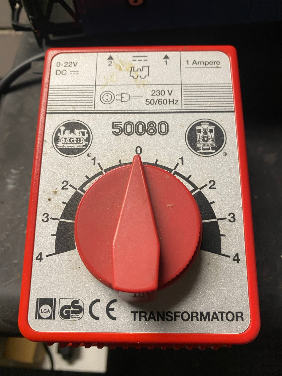 LGB Lehmann 50080 Transformator 0-22V DC 1 Ampere, Overige merken, Transformator of Voeding, Gebruikt, Gelijkstroom