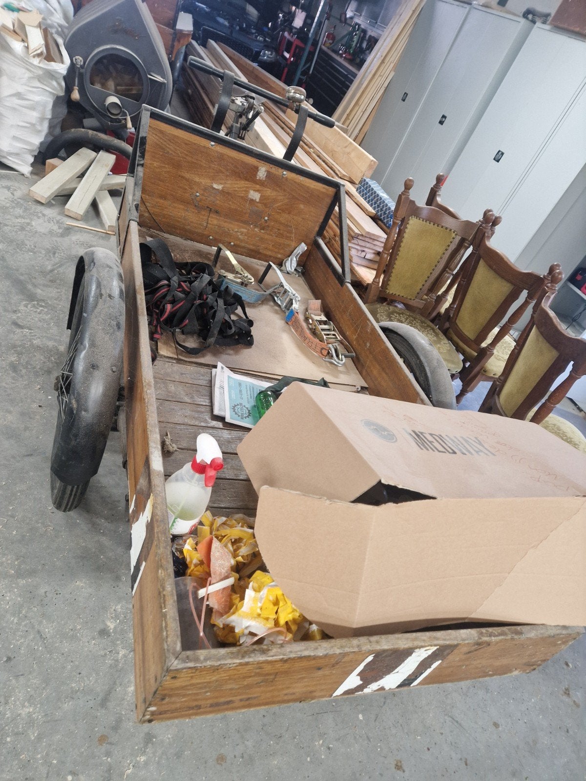 antieke bakfiets, Fietsen en Brommers, Ophalen, Overige merken