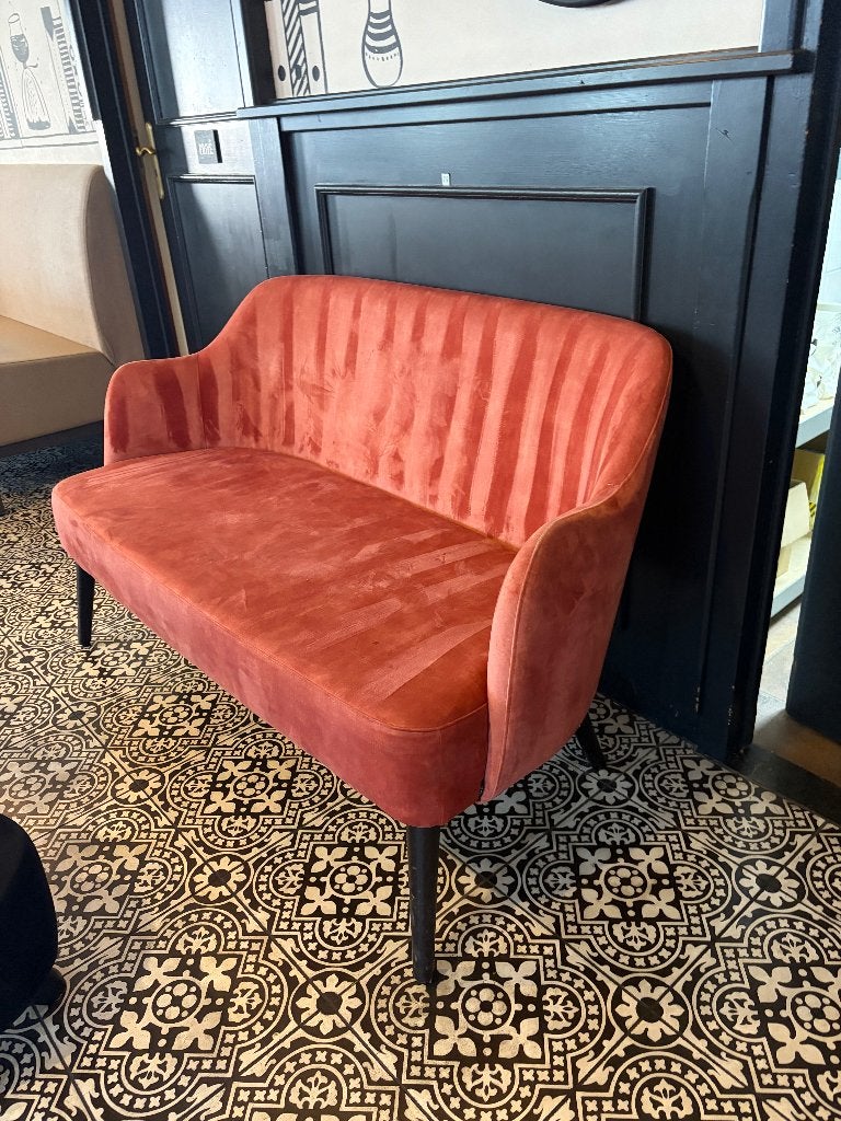 Leuk (klein) roze bankje, Ophalen, Gebruikt, Tweepersoons, 75 tot 100 cm