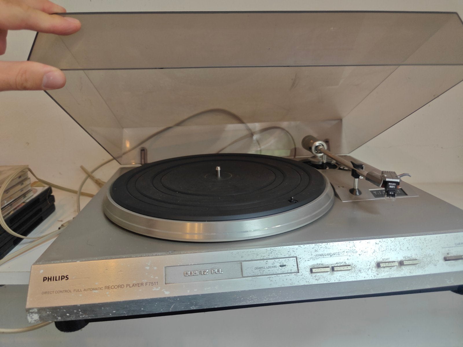 Philips F7511 Direct Control Volautomatische Platenspeler, Audio, Tv en Foto, Platenspelers, Ophalen, Philips, Gebruikt, Automatisch