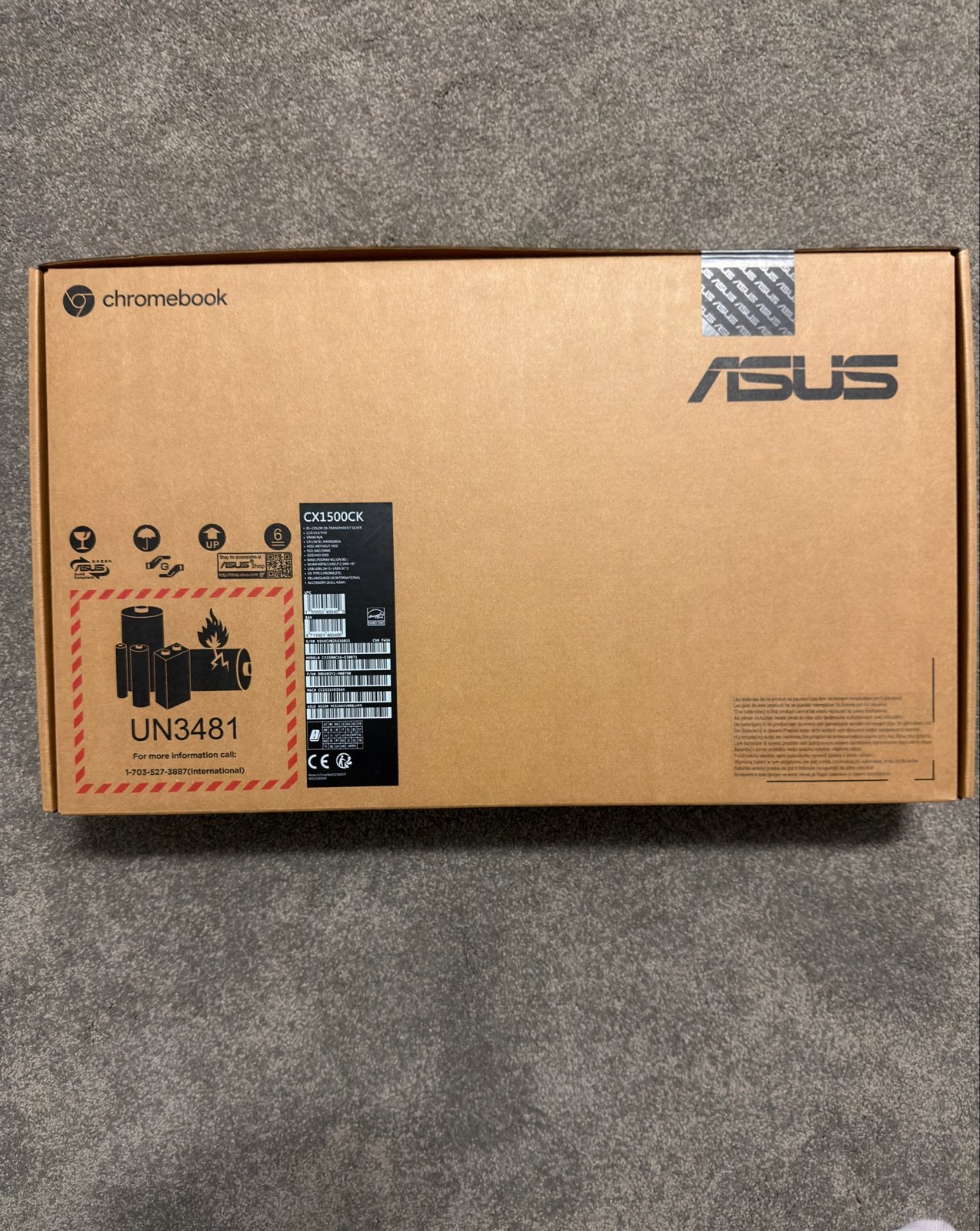 ASUS Chromebook CX1500CK - Nieuw in doos, Ophalen, 4 GB of minder, 15 inch, Nieuw