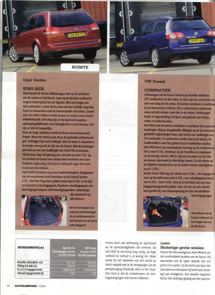 Autokampioen dubbeltest Opel Vectra en VW Passat 2006, Ophalen of Verzenden, Gelezen, Overige merken